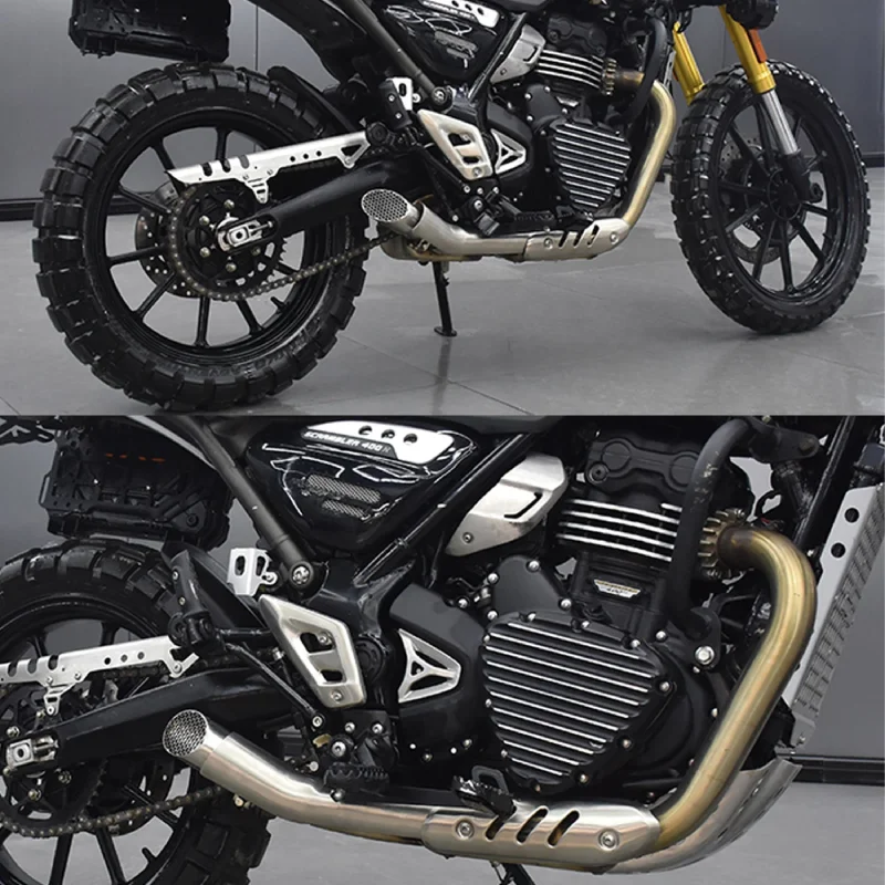 Universeller 51mm Motorrad-Auspuff-Endschalldämpfer aus Edelstahl für Z900, Speed 400, Scrambler 400X, Street Bike – Detail 4