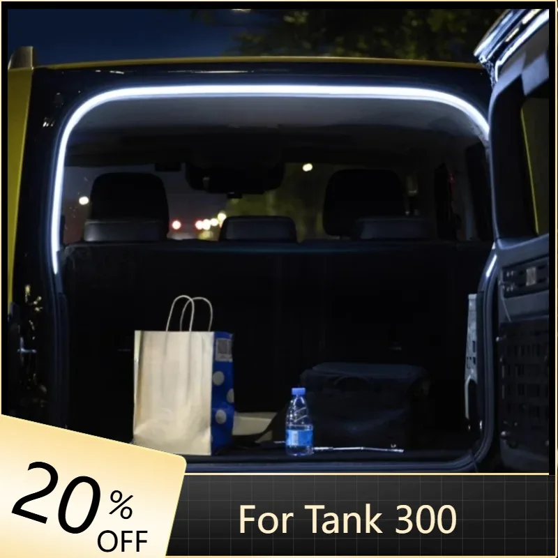 

Автоматические светодиодные автомобильные ленты, подходят для модифицированного освещения багажника автомобиля, заднего фонаря, аксессуары для обновления автомобиля для GWM Tank 300 2020-2024