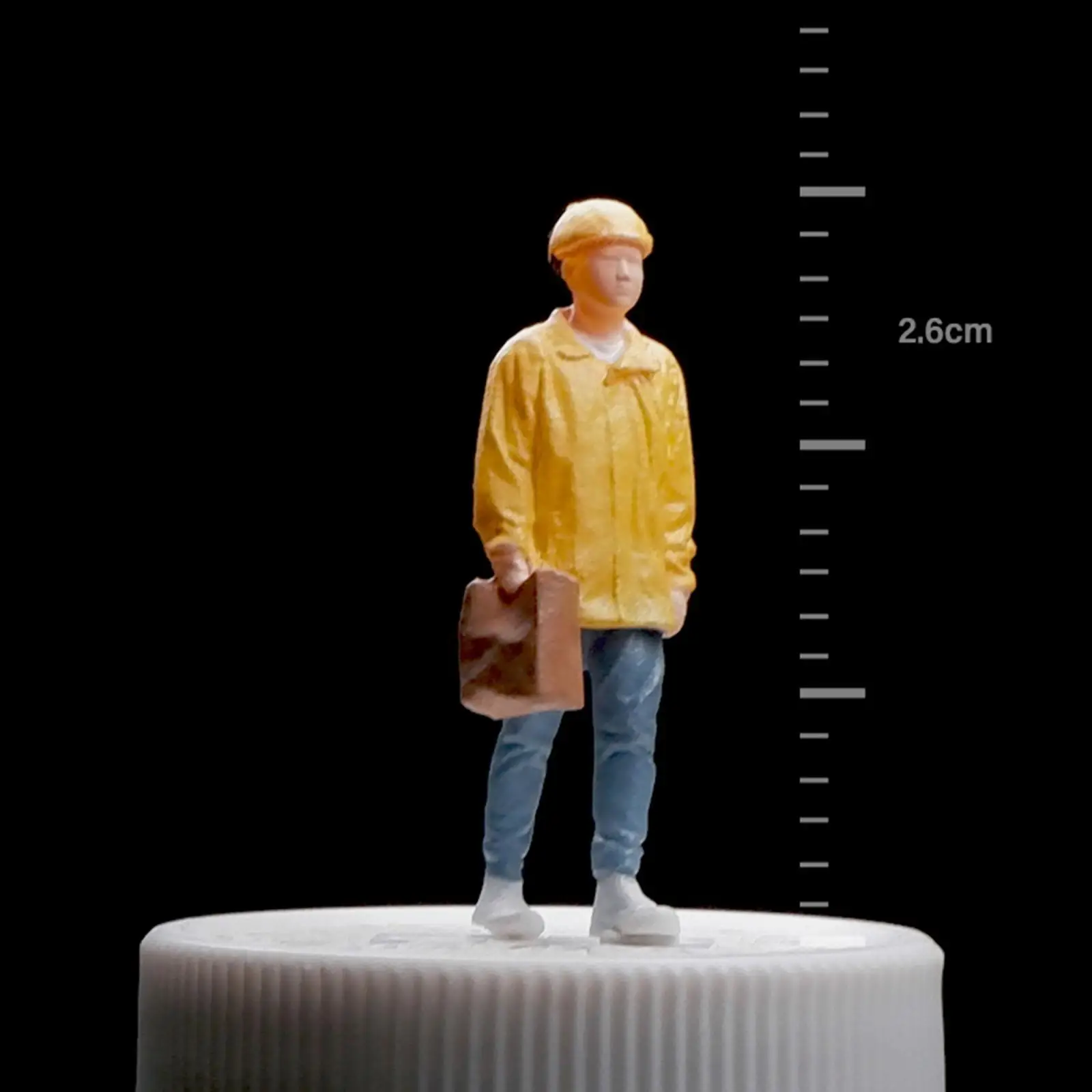 1:64 ตัวเลขคน Miniature คน Figurines งานฝีมือเรซินสําหรับฉาก DIY