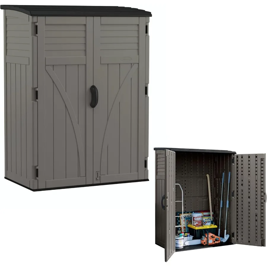 54 Cu. Ft. Vertical Shed, Outdoor Storage Shed with Floor
