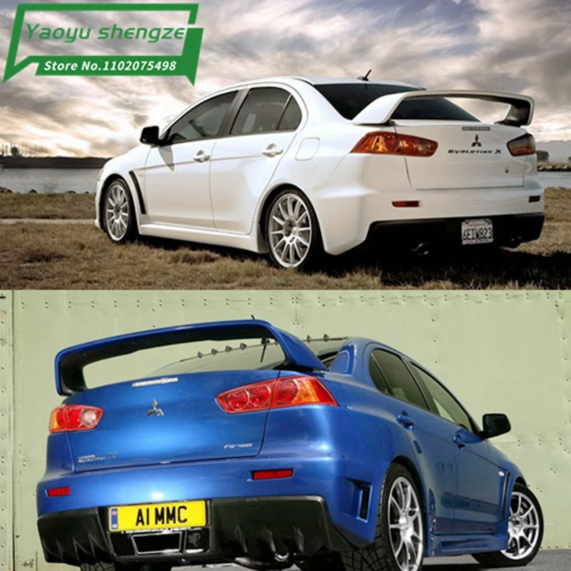 

Для Mitsubishi Lancer Evo 2010-2014 годов: задний спойлер на крышку багажника, комплект обвеса, крылья, черный карбон, тюнинг, внешние аксессуары для седана