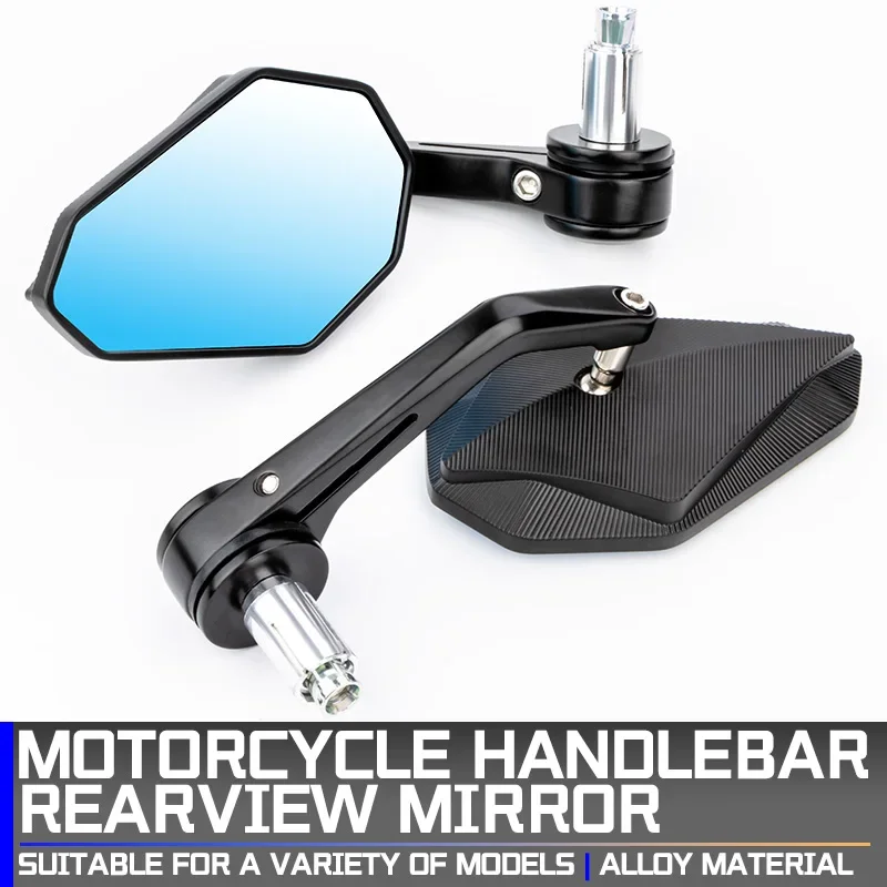 

2pcs Motorcycle Rearview Mirror 17-22mm Handlebar Side Mirror Aluminum Alloy Motorcycle Side Mirror Motorcycle Accessories