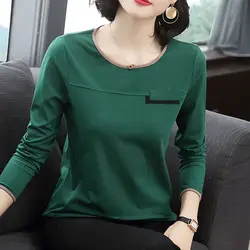 New Spring and Autumn Women's Solid Colors O-Neck Long Sleeve Loose Pullovers Classic Trendy Casual Comfortable All-match Tops