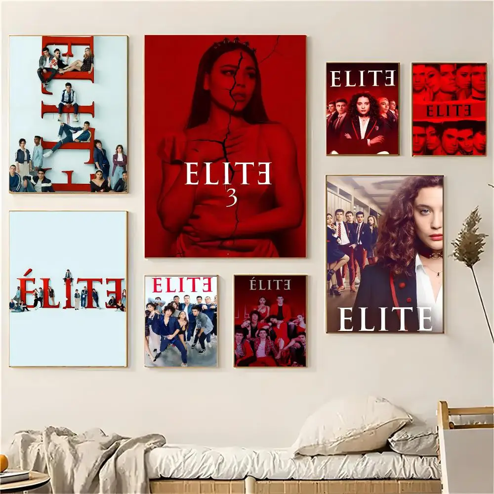 Spanish Thriller Movie Elite Poster Self-adhesive Decal Living Room Bedroom Party Bar Decor Moisture-proof Fade-resistant