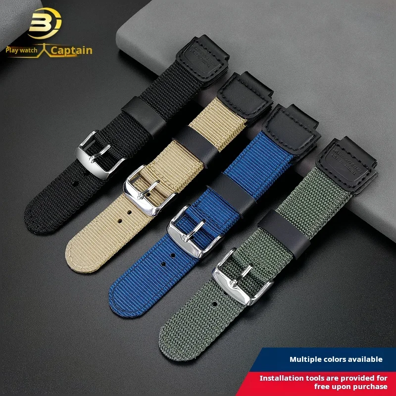 For Casio Digital Watchband DW-9052 9050 9051 Dw6900 Series modified sports nylon canvas watch strap accessories 16mm