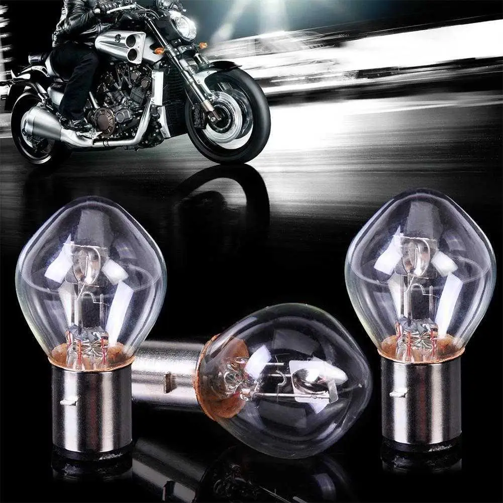 NEW High-end  Universal 1PC Car Brightness LED Bulbs B35 12V/35/35W BA20D Amber Headlight ATV Halogen Moped Scooter Lights