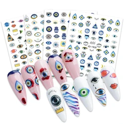 Colored Eye Nail Art Sticker Blue Evil Eyes Design Nail Decoration Decals