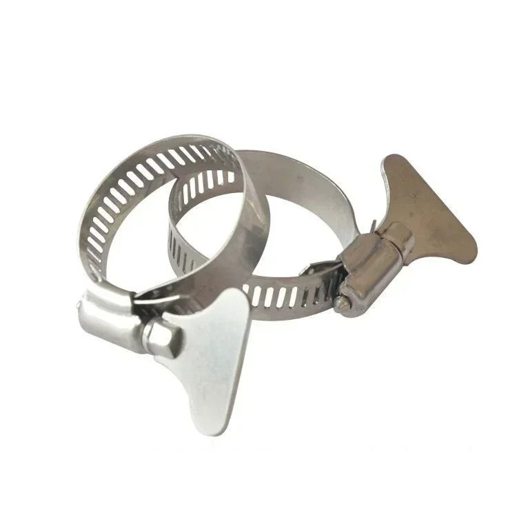 yes50Pcs 304 Stainless Steel Hose Clamp Worm Drive For Fuel Pipe Tube Water Clips All Sizes