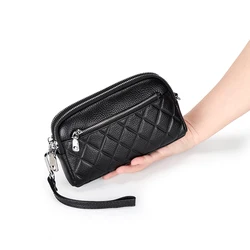 2025New Arrvials Women Clutch Bags Cowhide Leather Ladies Long Wallets Cltuches Purses Genuine Leather Fashion Design