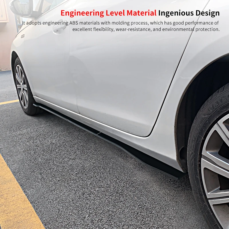 

For Peugeot 408 2014-2022 Side Skirt Extension Splitters Apron Splitter Winglet Body Kit Car Scratch Protector Accessories