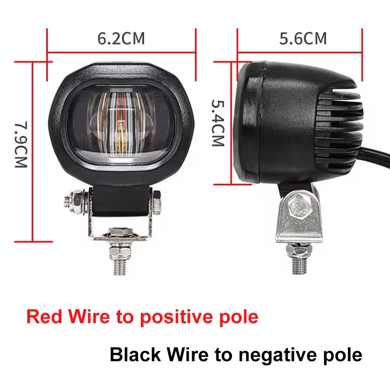 ضوء تحذير الرافعة الشوكية LED، منطقة أمان الخط الأحمر والأزرق، ضوء العمل، تسليط الضوء على خط واحد، ضوء العمل لشاحنة الشوكة #5