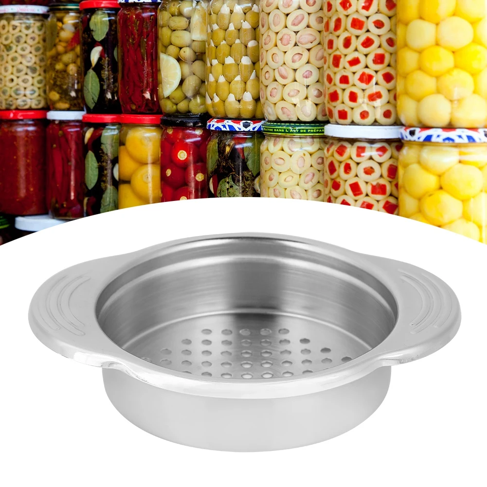 Stainless Steel Food Can Strainer Canned Food Drainer Tuna Can Oil Press Squeezer Kitchen Accessories