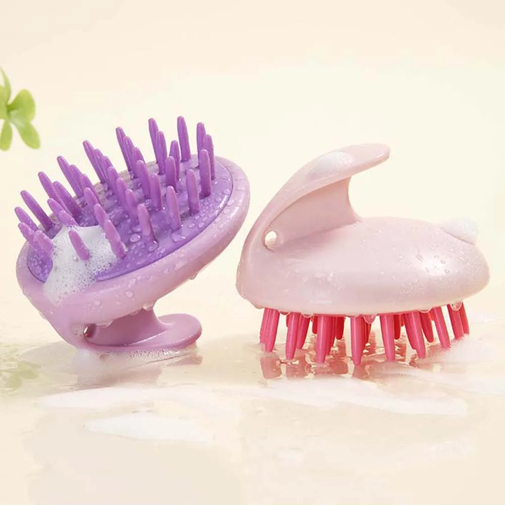 

Hair Care Shampoo Brush Head Washing Brush Wet and Dry Hair Washing Comb Hairdressing Tool Exfoliator Scalp Massage Brush