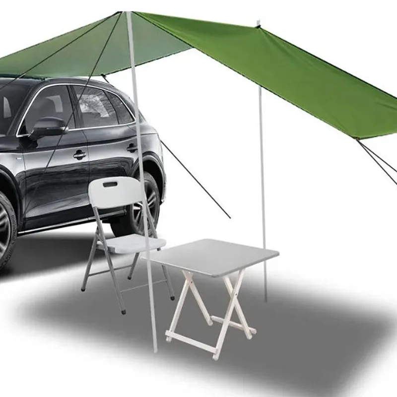 

Outdoor Camping Car Awning Shade Sail Car Awning Waterproof Tarp Tent Shade 210D Oxford Cloth PU2000 Waterproof Sunshade