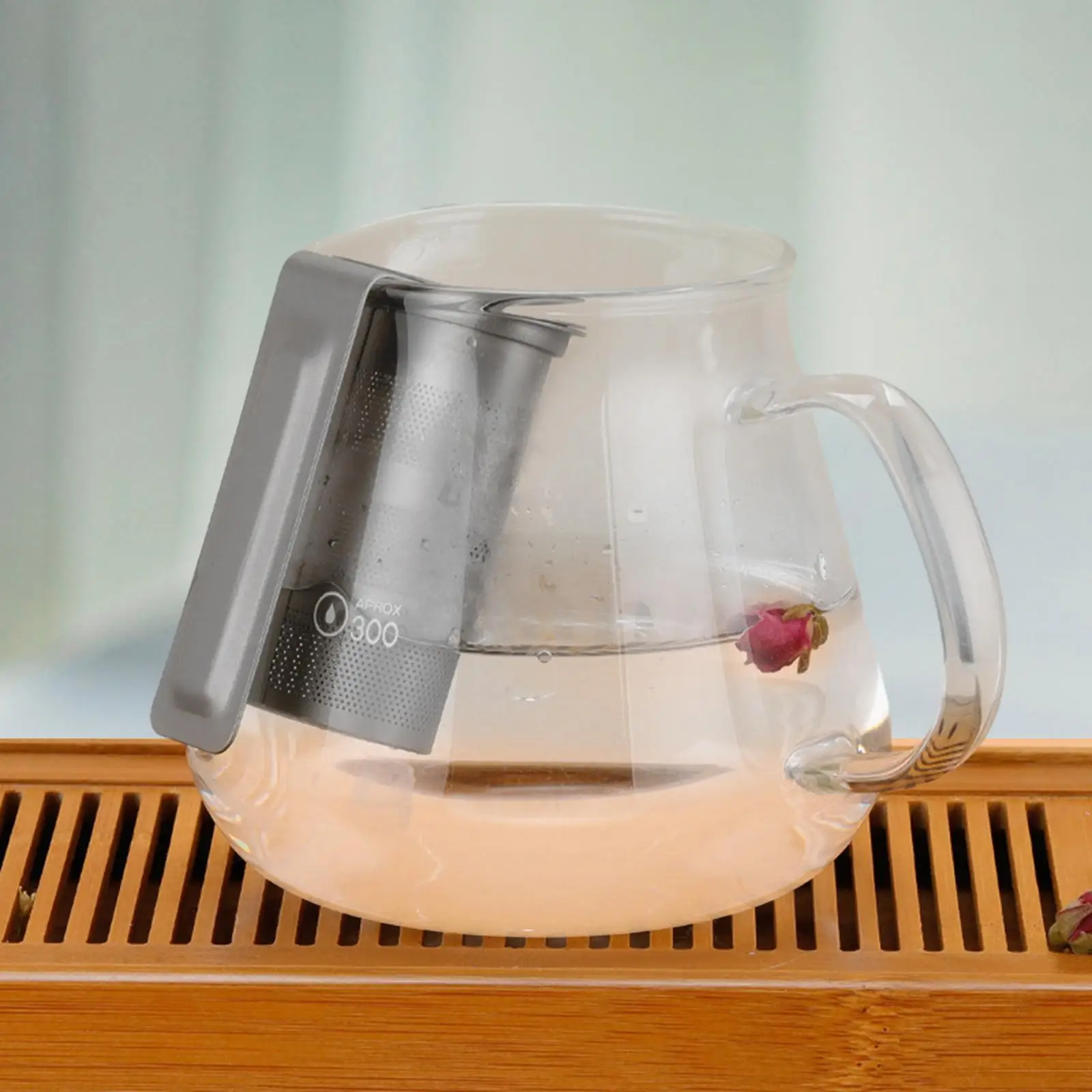 

Titanium Tea Strainer for and Spice, Fine Mesh Tool for Teapots and Cups