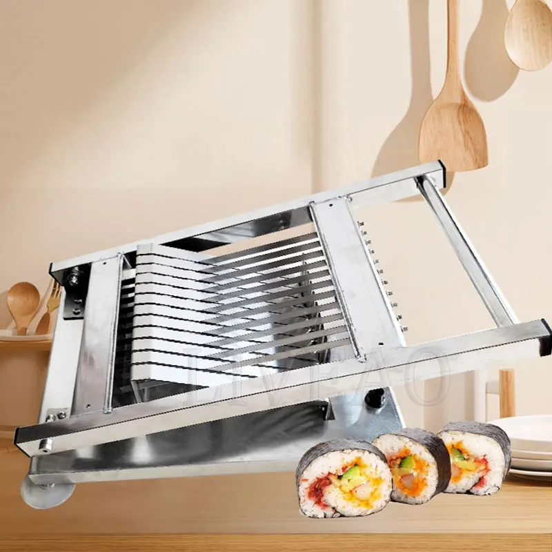 Máquina para hacer rollos de Sushi, fabricante de rollos de arroz cuadrados, cortador de bolas de arroz de algas marinas, máquina de corte de Sushi