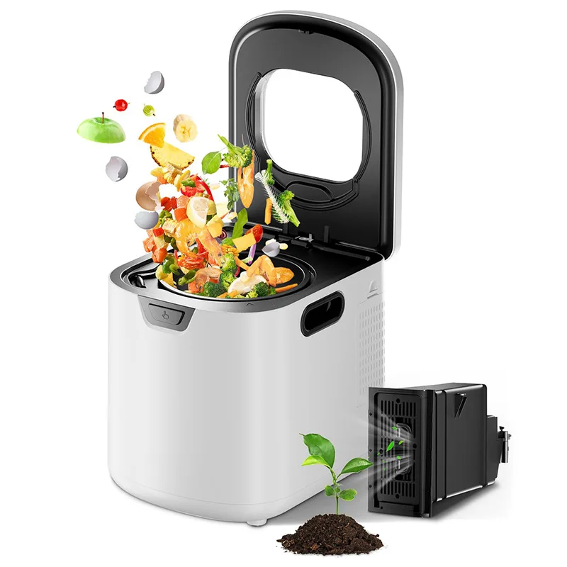 New 4L Smart Kitchen Food Waste Composter, Electric Silent Decomposer With Double Carbon Box Odor Removal