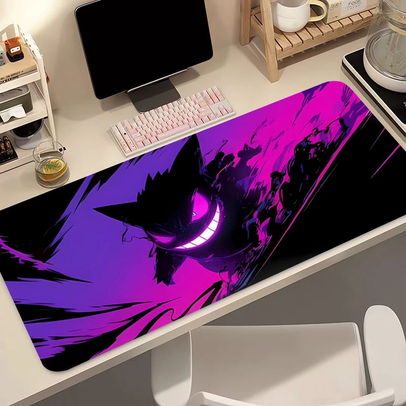 

Коврик для мыши в стиле аниме, 90x40 см, Pokemon Gengar, для геймеров, для ПК, компьютера, HD-печать, настольный коврик, аксессуары для игровой клавиатуры, коврик для мыши с фиксированным краем, ковер