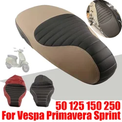 For Vespa Primavera Sprint 50 125 150 250 Accessories Leather Thickened Sponge Seat Cushion Insulation Seat Cover Protector