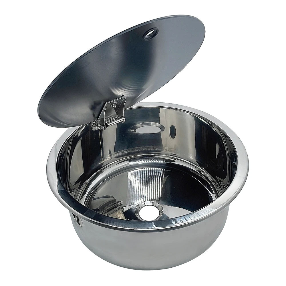 

Hot Selling 304 Stainless Steel Camping Caravan Van Motorhome Round RV Sink Kit