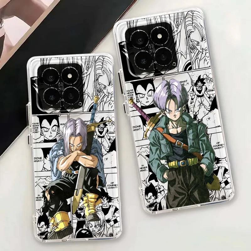 

Dragon Ball Anime Trunks Phone Case For Xiaomi 15 14 13 12 12S 12X 12T 11 11T Pro Lite Transparent