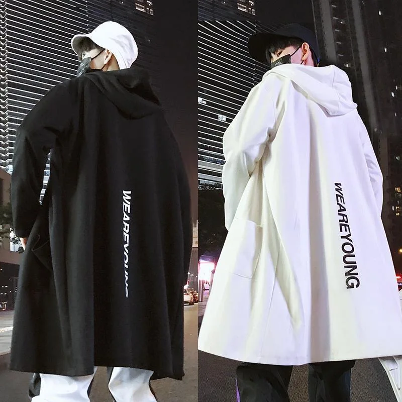 Man Fashion Spring Summer Sun Protection Clothing Long Sleeve Hoodies Coat Sweatshirts Top New Oversized Size Long Windbreaker