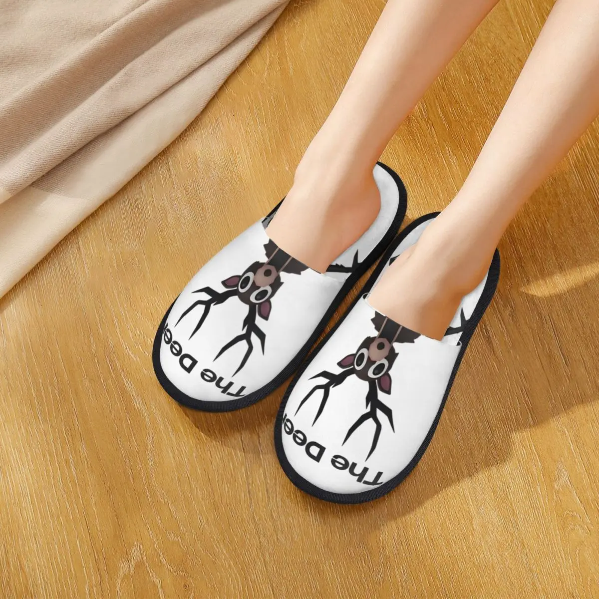 الغزلان 99 ليال في الغابة شبشب منزل مكافحة زلة الألعاب ألعاب لينة المنزلية نِعال من الفراء الشرائح غرفة المعيشة #5