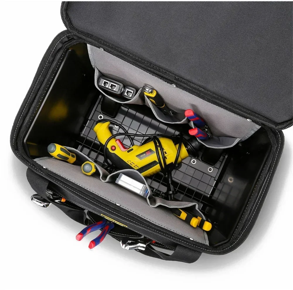 Tool Box with Wheels Trolley Professional Alloy Tool Bag for Electricians Carpentry Out To Carry Storage Bag