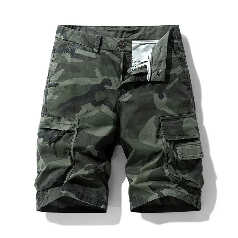

2026 American camouflage workwear shorts, summer men's trendy brand, outdoor sports trend, loose five quarter casual pants