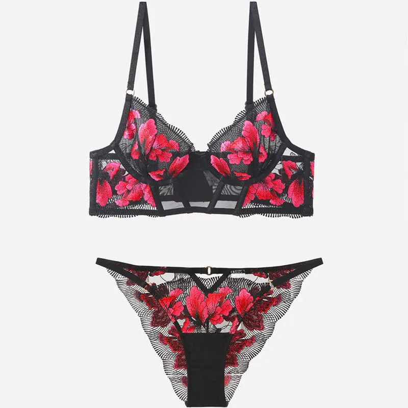 

Body wears fish bone French top for women gathering and preventing sagging pure palace style embroidered sexy underwear thin