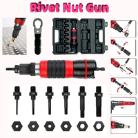 Home Rivet Nut Gun Converter Kit M3-M10 Conversion Head Removable DIY Electric Riveting Machine with Carrying Case for Drill