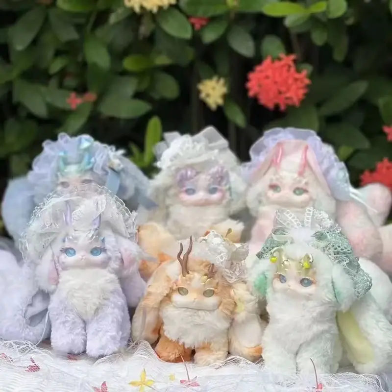 

Tutulong Blind Box Fantasy Forest Tea Party Series Mysterious Surprise Box Cute Rabbit Dragon Plush Action Toy Figure Girl Gift