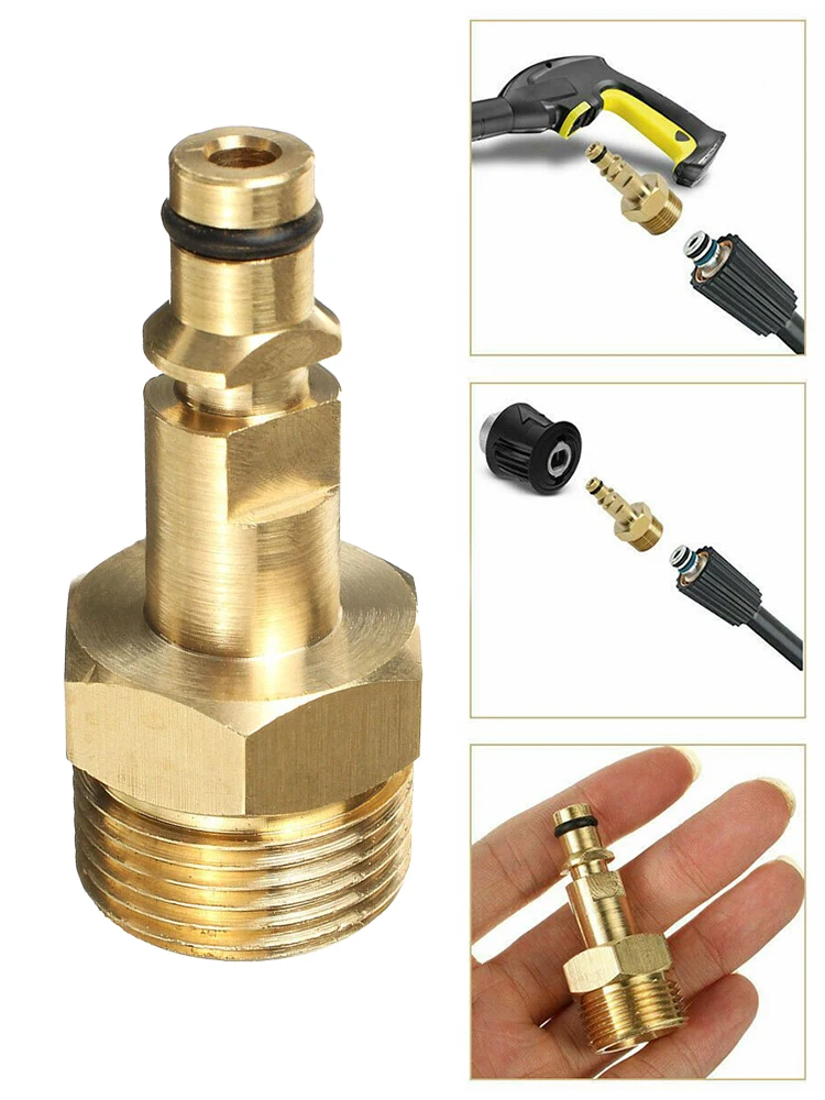 1pc M22  Adapter Quick Connect  Converter Hose Brass High  Pressure Washer Hose Pipe Quick  Connector Convert Tool