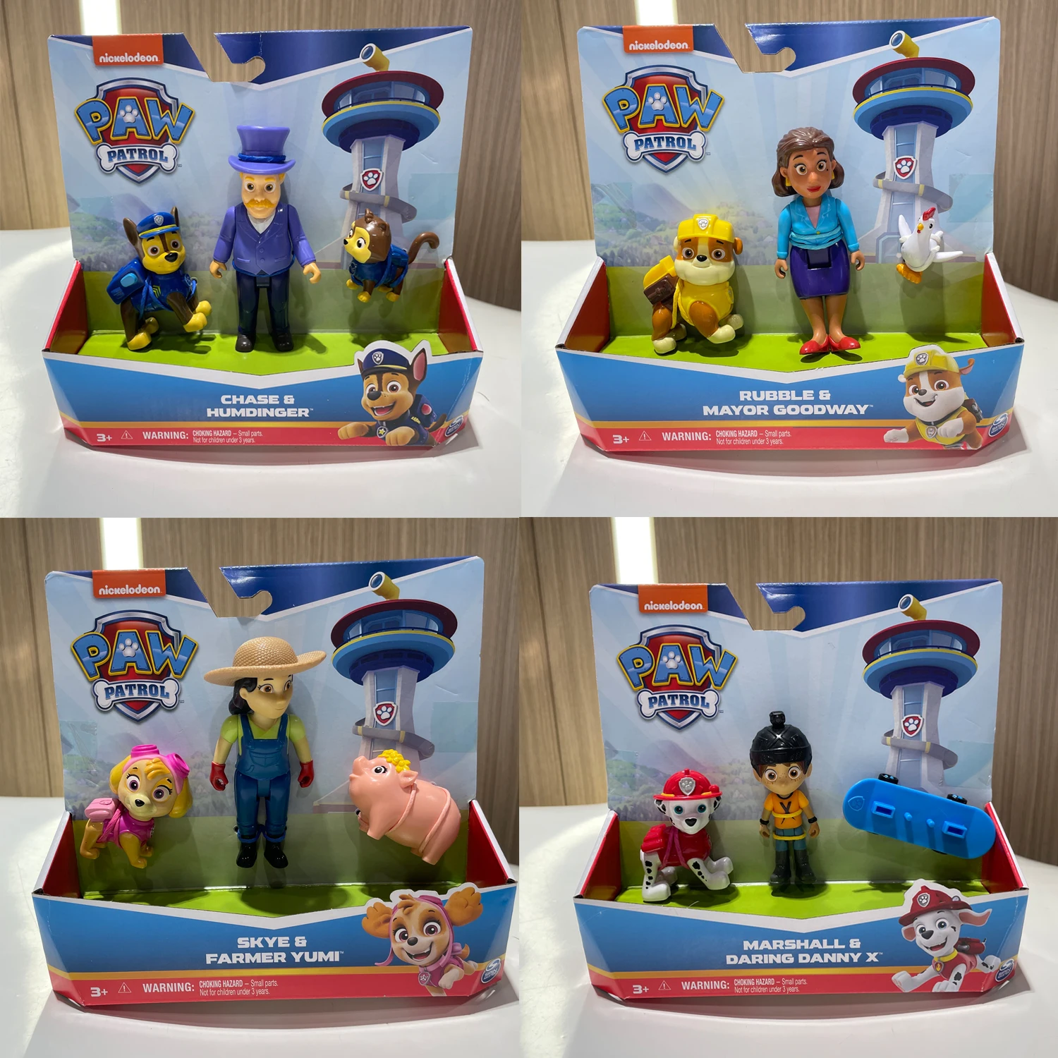 Original Paw Patrol Puppy Hero Figuren-Set Bürgermeister Goodway Humdinger Farmer Yumi Daring Danny Actionfigur Junge Mädchen Kinder Geschenk