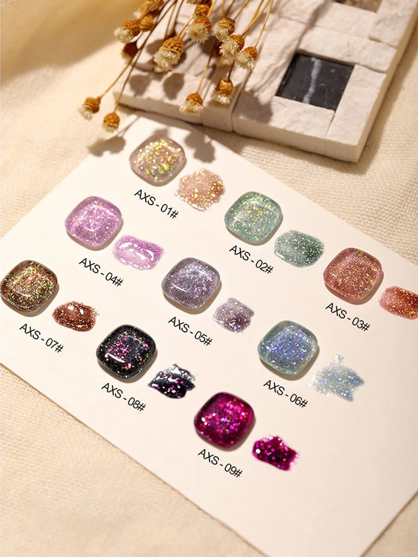 1-9개 15ml 가을 및 겨울 네일 브로케이드 다이아몬드 젤 네일 폴리시 UV LED 경화 휴일 여성 선물 네일 아트 일상 용품