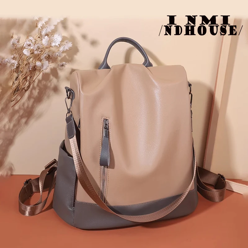 Fashion Women‘s Backpack Oxford Waterproof School Bags for Teenage Girl Multi-Function Shoulder Book Bag Travel Rucksack