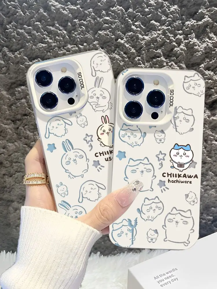 Cartoon Chiikawas Hachiware Usagi Phone Case for OPPO Reno 6 6Pro 7 7Pro 7Z 8T 1011F 12 Pro Plus 5G Matte Shockproof Back Cover