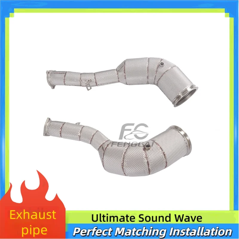 

Downpipe Exhaust for Audi S6 S7 2.9T C8 2020-2023 Without OPF SS304 Racing Performance Sport Head Downpipe Upgrade Power