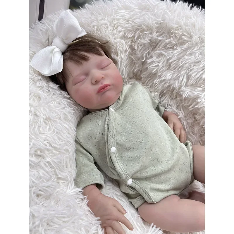 48cm Reborn Baby Doll Laura już pomalowana gotówka noworodka rozmiar 3D skóra widoczne żyły kolekcjonerska lalka artystyczna