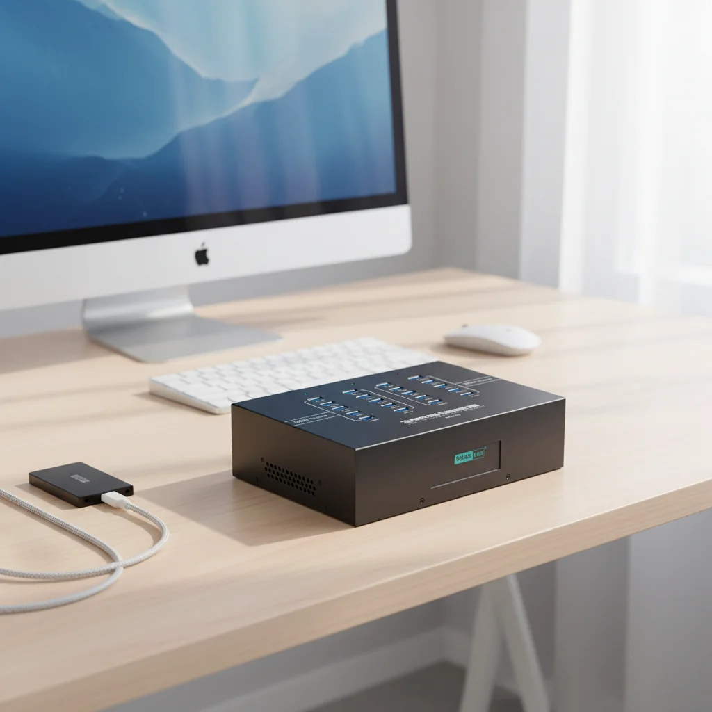 Industrial 20-Port USB Charging Station with 5V/2.4A Per Port for Classrooms & Offices