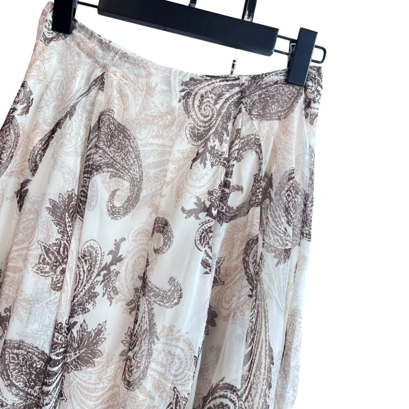 พิมพ์ High Street แฟชั่นเรียบง่ายและสบาย All-Match Niche กระโปรงพิมพ์ลายดอกไม้น่ารัก – เพิ่มความสดใสให้กับลุคของคุณ AF1810