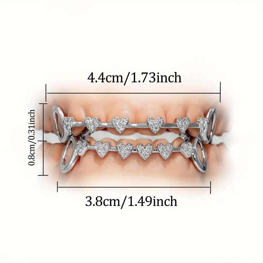 موضة الهيب هوب الأسنان الشوايات حجر الراين الزركون سحر الأسنان Grillz مزدوجة لامعة قبعات الأسنان الكلاسيكية للنساء الرجال