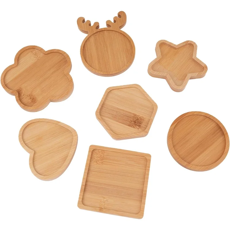 

ABCA-Мини набор деревянных подставок для мозаики разных форм, 7 шт. для поделок своими руками, набор подставок для деревянной мозаики для стеклянных проектов ручной работы