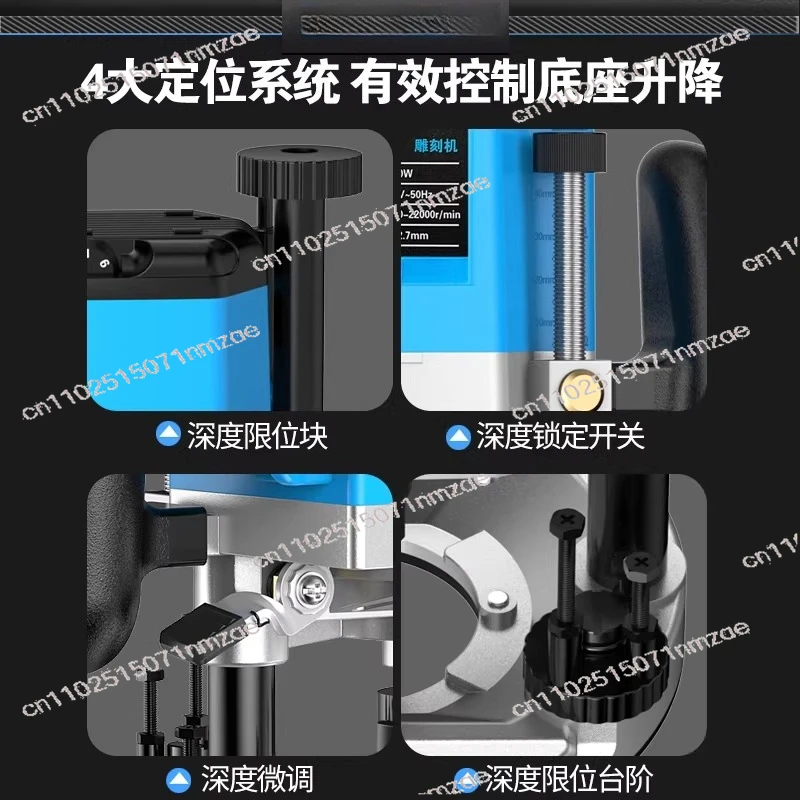 Multifunctional Trimming Machine Woodworking Engraving Machine Slotting Machine Bakelite Milling Tenon Woodworking Artifact