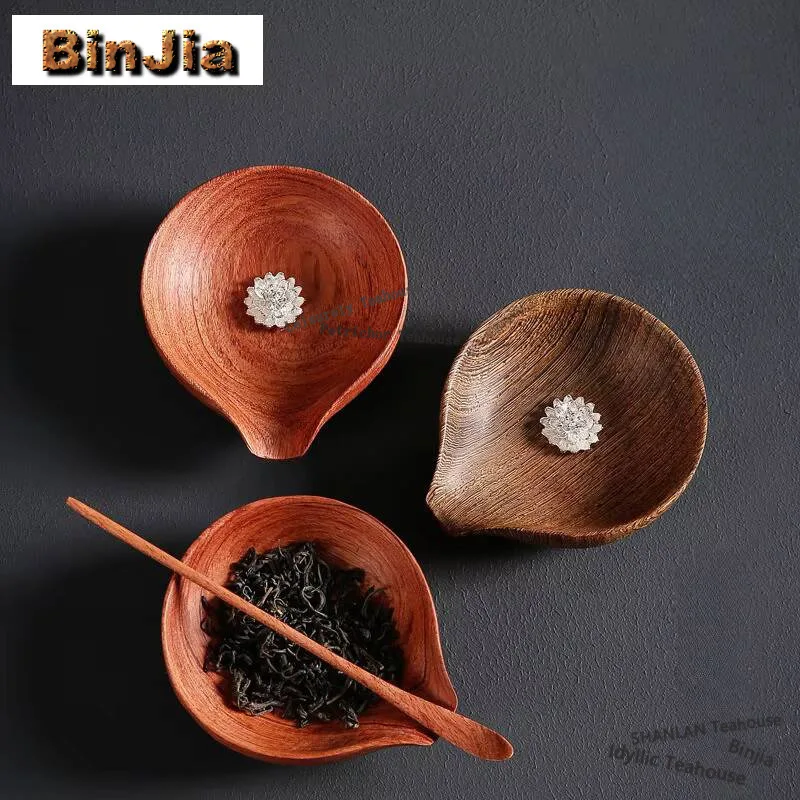 

Japanese Pear Chicken Wings Solid Wood Tea Scoop Aesthetic Tea Leaf Holder Chahe Shovel Appreciation Ladle Teaset Supplies Craft