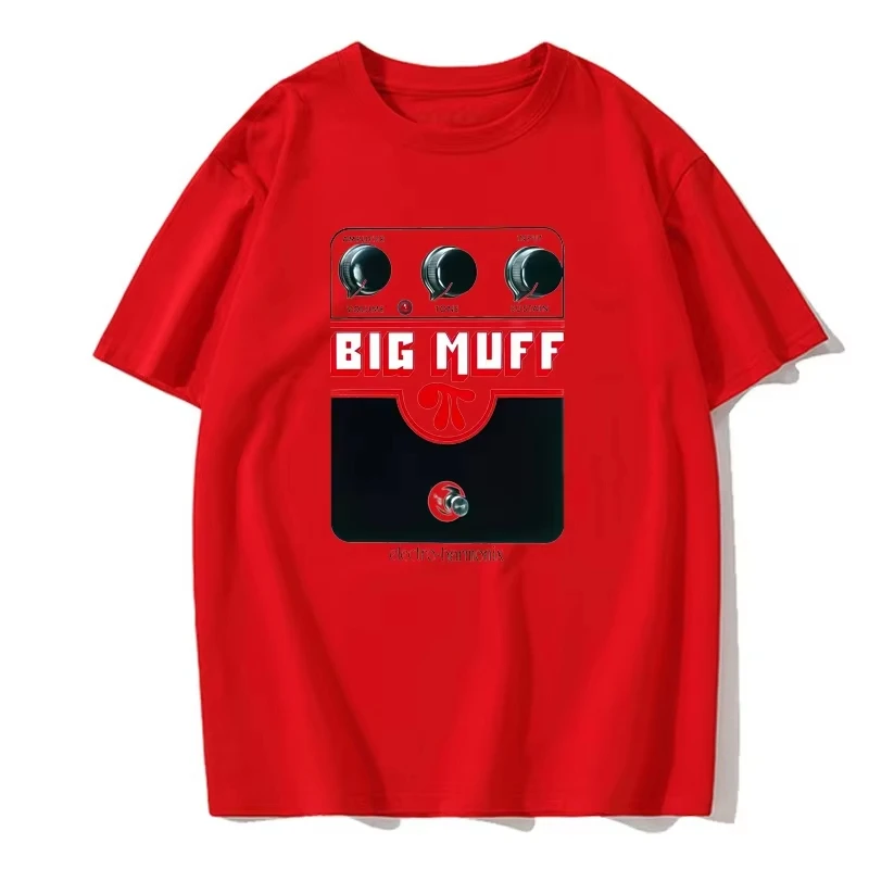 Big Muff T-shirt Guitar Pedal Effect Shoegaze Cotton Round Neck Comfortable and Versatile Casual Fashion Men's New T-shirt