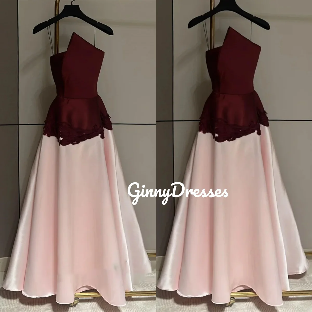 

Pink Customize Dresses For Women A-Line Sweetheart Floor-Length Satin Zipper Up Women'S Evening Dresses Sleeveless Vestidos De