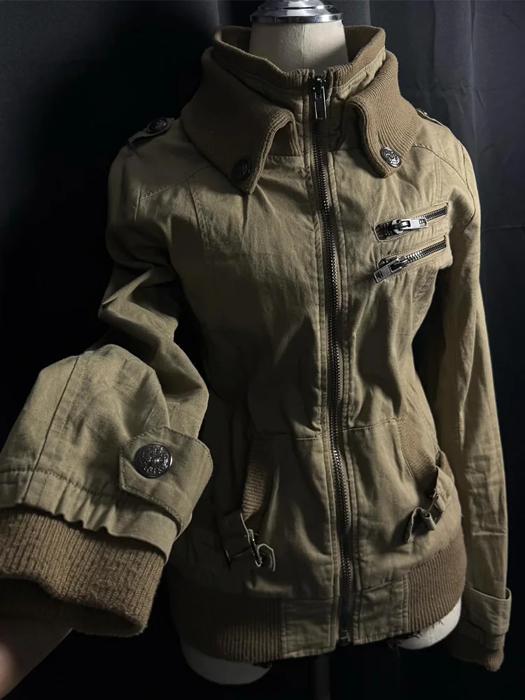 

Original American Retro Brown Jaet Outerwear New Sle Autumn Faion Versatile Top Design Sensation Women's ort Coat