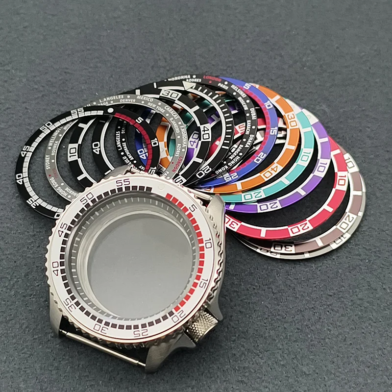 

Silver 42mm SKX007 Watch Case Flat Sapphire Glass Fit 4R 6R 7S NH35 NH36 Movement Transparent Back Cover Men's Watch Refit Parts