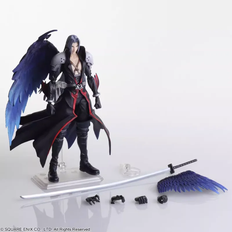 Figurka akcji PLAY ARTS Sephiroth Final Fantasy VII z ruchomymi stawami, model kolekcjonerski, prezent